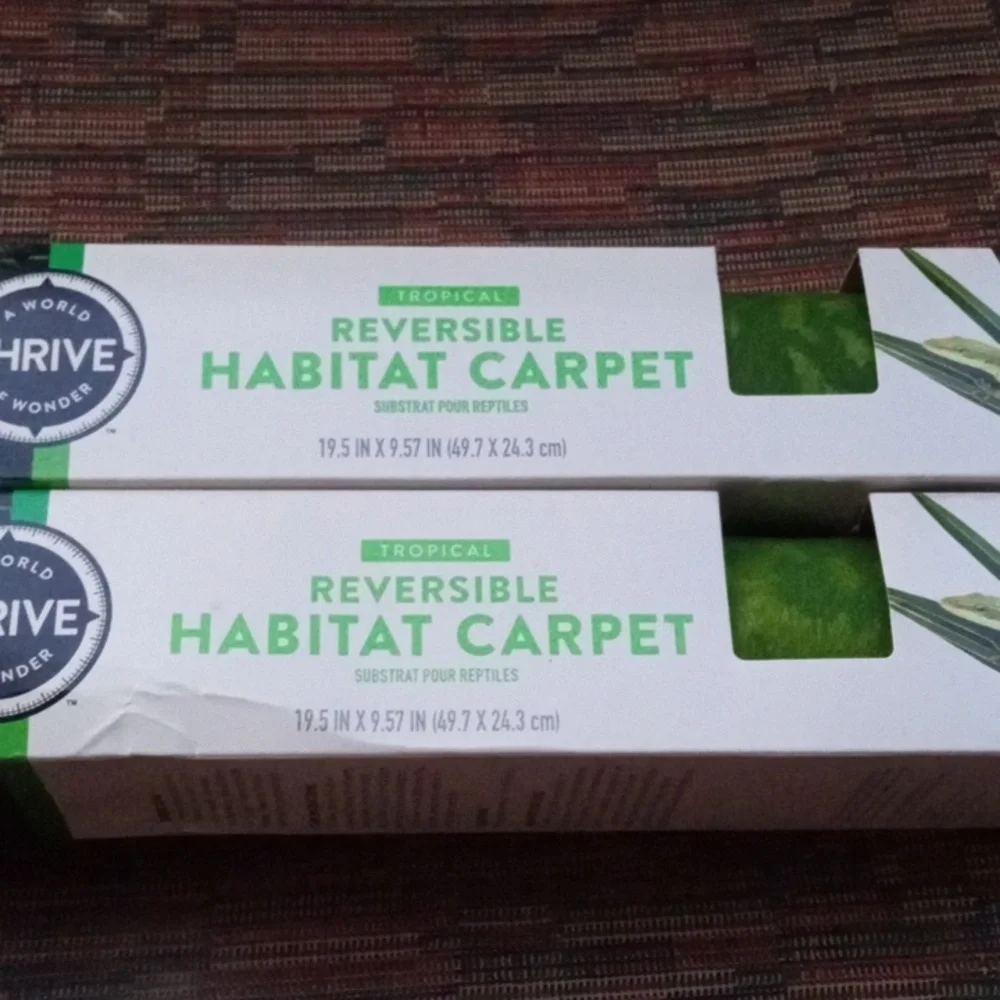 New! THRIVE Two 10 Gallon Terrarium Reversible Habitat Carpet Substrate.